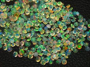 Opale éthiopienne naturelle, taille ronde brillante, 3 mm, 0,5 ct, pierres précieuses en vrac, polies, vibrantes, projets de bijoux DIY, bagues de fiançailles, vente - Product Image 3