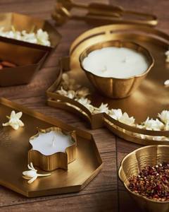 Designer Brass <b>Candle</b> <b>Holder</b> Decorative Tea Light Diya Stand <b>Gold</b> Plated <b>Candle</b> Festive Wedding Home Decor Candlelight <b>Holder</b> - Product Image 1