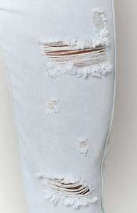 Jeans Ajustados Desgastados para Mujer con Logotipo Personalizado al por Mayor, Cintura Alta, Secado Rápido, Transpirables, OEM - Product Image 4