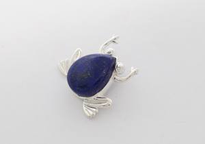 Pendentif de luxe en argent sterling 925, fin et élégant, serti de lapis-lazuli en forme de poire, avec fermoir à ressort réglable, cadeau - Product Image 3