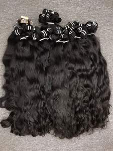 Extensiones de cabello de un donante dibujado doble cabello humano vietnamita crudo ondulado natural de trama paquete Whosale - Product Image 2