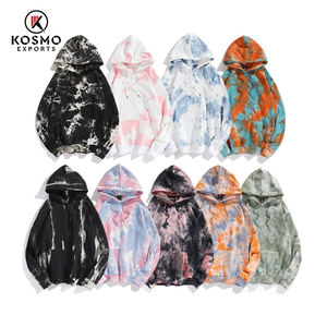 Sudadera con Capucha de Manga Larga Personalizada de Alta Calidad para Hombre, Tie Dye, Primavera, 100% Algodón, Felpa, Bolsillo, Talla Grande y Alta, XS - Product Image 1