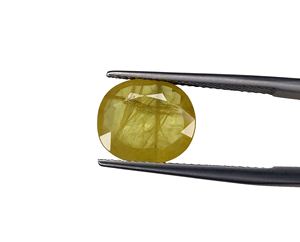 Alta calidad fina 100% Zafiro Amarillo Natural forma ovalada calentada 5,20 quilates tamaño del anillo septiembre piedra natal para anillo y astrología - Product Image 1