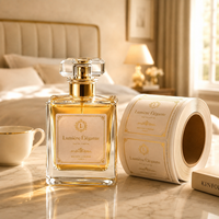 Étiquettes personnalisées pour flacons de parfum, impression adhésive, design d'emballage, résistantes à l'eau, dorure à chaud, marque privée