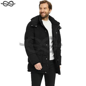 Veste d'hiver chaude pour hommes Manteau bouffant imperméable Parka matelassée coupe-vent avec capuche amovible Isolation thermique pour l'extérieur - Product Image 3