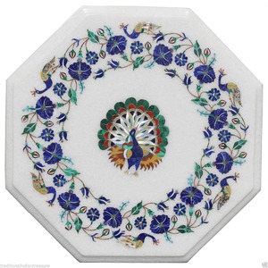 Mesa de mármol decorativa de fabricación india para uso elegante en interiores y exteriores disponible para precio de exportación - Product Image 3