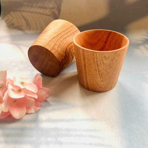 Prix de gros en bois clair fini gobelet bière tasse à café en bois fait à la main verres cadeaux uniques pour les amateurs de café bière - Product Image 5