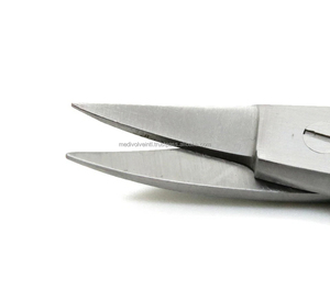 Ciseaux à couronne incurvée 4,5 pouces en acier inoxydable, instrument chirurgical dentaire manuel durable, certifié CE ISO, OEM ODM, vente en gros - Product Image 4