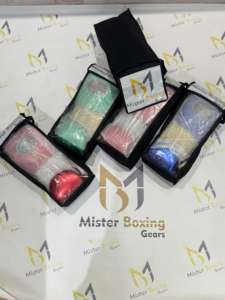 Guantes de boxeo profesionales No Boxing No Life Guantes Cuero de vaca genuino con cruces multicolores Pro Gear - Product Image 4