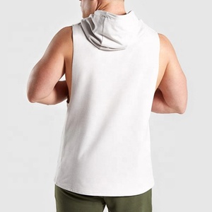 Lightweight 100% Cotton Gym Sweatshirts Men's <b>Hoodie</b> Drop Armhole <b>Sleeveless</b> Workout Tops Fleece Printed 3D Winter ODM ODM 3XL - Product Image 3