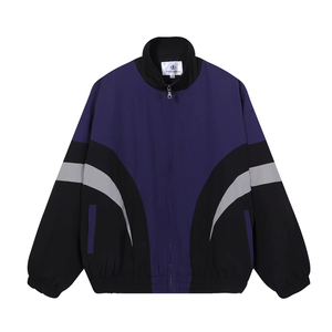 2025 nueva primavera al aire libre moda hombres estampado chaqueta cortavientos deporte Vintage moda calle Zip Track Stand Collar chaquetas - Product Image 4