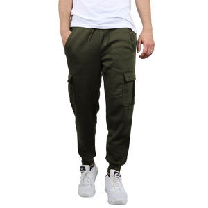 Pantalon Cargo pour Homme Jambe Droite en Coton Streetwear Pantalon de Survêtement Polaire Surdimensionné Multi-Poches Décontracté Taille Moyenne Cordon de Serrage - Product Image 3