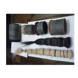 Queue de boeuf indienne cheveux lavés et propres habillés et certaine taille pour faire l'unité de cheveux de queue d'animal de brosse Inde par faizacraft - Product Image 1