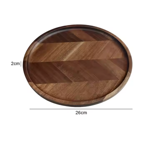 Plats en bois de grain d'extrémité de plaque de chargeur en bois de qualité supérieure de luxe par l'artisanat en croissant - Product Image 1