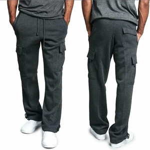 Pantalon de jogging pour homme à 6 poches, pantalon de jogging lourd avec poche cargo, pantalon décontracté ample - Product Image 5
