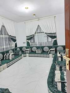 Diseño interior árabe Majlis, diseño clásico moderno, elegante conjunto de sala de estar, asientos de esquina de lujo, diseño que ahorra espacio - Product Image 2
