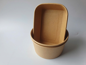 Disposable Round Kraft Paper Bowl with PET Lid 500ml/750ml/1000ml for Snack Salad Fruits Food <b>Container</b> for Eu market - Product Image 2