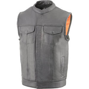 2025 personnalisé en gros hommes moto gilet en cuir respirant et décoration brodée de haute qualité - Product Image 4