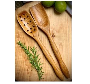 Ensemble de cuillères en bois faites à la main pour la cuisine, le service et la cuisine Ensemble d'outils de cuisine en bois de mangue d'acacia naturel fabriqué en Inde - Product Image 1