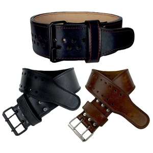 2026 Custom Cowhide Lamination Leather Powerlifting <b>Belt</b> 6mm Thickness Gym Squats Back Support Double Prong Steel Buckle <b>Belt</b> - Product Image 1