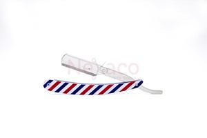 Rasoir droit Nekaco StR-064 importé en acier inoxydable avec manche à motif unique, finition polie pour barbier, idéal pour le visage - Product Image 5