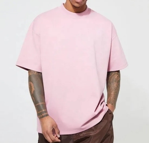 Camiseta de Hombre de Cuello Redondo, Talla Grande, 100% Algodón, Ecológica, de Secado Rápido, Transpirable, Estilo Urbano, Peso Pesado, Lisa, 300 GSM - Product Image 4