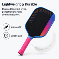 Raquette de pickleball approuvée USAPA, noyau en nid d'abeille de 16 mm, fibre de carbone T700, logo personnalisé, surface rugueuse à haute rotation, grip adhérent