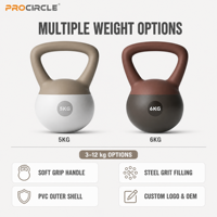 Pesa Rusa de PVC Suave de 3-12 kg para Entrenamiento de Fuerza en Casa, Logotipo Personalizado, OEM, Venta al por Mayor, MOQ 100 Unidades