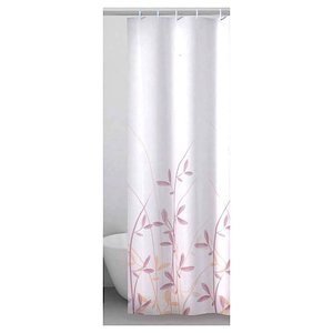 Cortina de ducha de tela marca Gedy FLORA rosa y amarilla TTE 1320 1230 (120x200cm) - Product Image 1