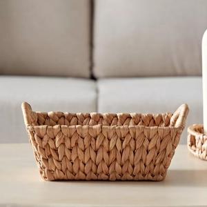 Handwoven Sustainable Water Hyacinth <b>Rectangular</b> <b>Basket</b> Tray Multi-Functional Tableware for Living Room <b>Storage</b> Serving Vietnam - Product Image 4