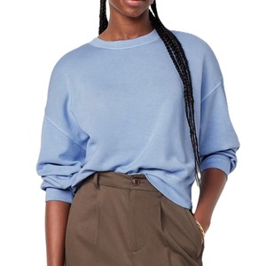 Sweat femme hiver ample épais O cou sweat grande taille chaud coton polaire Multi couleurs pulls décontractés haut pull - Product Image 5