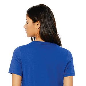 Airlume – T-Shirt à manches courtes et col en v pour femme, en coton peigné et avec anneau, simple, 100% oz, real Royal, 4.2 - Product Image 6