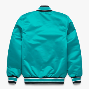 Unisex Miami White Hometown College Baseball Letterman American Vintage a prueba de viento Eco-Friendly Bomber Jacket Satin Fabric Single - Product Image 5