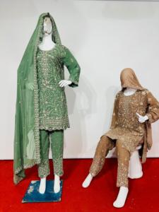 Conjunto de pantalón Pure Georgette con nuevos y elegantes Sikwans Work, traje de diseñador elegante, perfecto para fiestas y bodas - Product Image 6