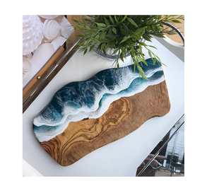 Vente chaude planche à découper en bois et résine planche à fromage en bois d'acacia personnalisée produit de vente chaud - Product Image 3