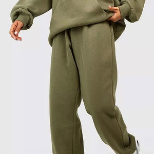 2025 personalizado lavado con ácido completo ZipupJoggingSuit y pantalón acampanado NewStyle 100% algodón HeavyFleece 400Gsm para mujeres - Product Image 3