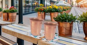Taza de mula de metal de Moscú de menta de acero inoxidable, taza de julipa de menta de café, juego especial de cóctel de metal de 2 vasos de cobre - Product Image 2