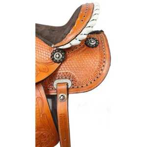 Selle de cheval en cuir western neuve |   Qualité supérieure, durable et confortable |   Idéal pour la randonnée et la conduite de performance - Product Image 2