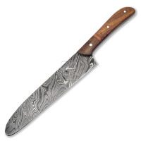 Hete Aanbieding Eco-vriendelijke Japanse Stijl Damascus Staal Keukenmessenset DD-KKS-908 Professionele Rosewood Handgreep Lederen Schede Set