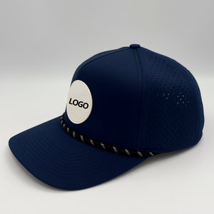 หมวกกอล์ฟ5แผงประสิทธิภาพสูงแผ่นติดโลโก้ได้ตามต้องการรูระบายอากาศเชือกถักแบบสปอร์ตสำหรับเดินทาง-ส่งตรงจากโรงงาน - Product Image 4