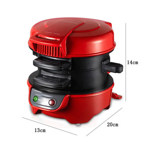 Máquina Eléctrica para Hamburguesas y Sándwiches 3 en 1 de 110V, con Placas de Waffle Extraíbles de Aluminio para 2 Rebanadas - Product Image 4