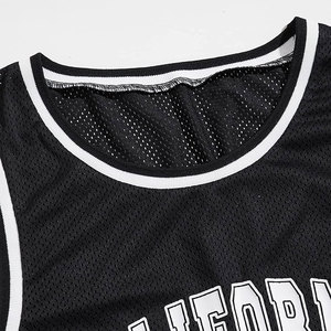 Latest Fashion Soft Comfortable Custom logo Black Letter Pattern Sleeveless Sports Mens Basketball Jerseys - Product Image 4