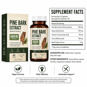 <span class=keywords><strong>C</strong></span>ápsulas de Extracto de Corteza de Pinus Pinaster con Fórmula Personalizada 6000mg con Semilla de Uva y Vitamina <span class=keywords><strong>C</strong></span> para Vitalidad Sistémica Diaria - Fabricante - Product Image 6