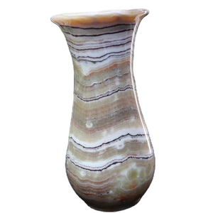 Vase en onyx poli, petit vase en onyx Mayfair, vase à fleurs pour la décoration de la maison - Product Image 4