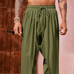 Breathable <b>Drawstring</b> Anti-wrinkle, Man <b>Trouser</b>, Plain Dyed New Design Men <b>Trousers</b> for Adult OEM Services Made in High Quality - Product Image 2