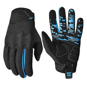 Guantes de carreras de dedo completo para entusiastas de los deportes óptimos, cuero sintético antideslizante personalizado para motocicleta MTB MX Downhill - Product Image 5