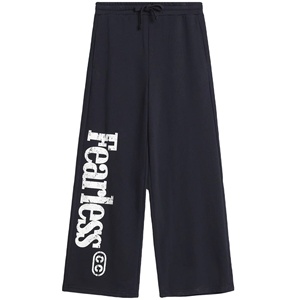 BEEJEES GROUP Wholesale Bulk Manufacturing 250gsm Cotton Casual Mid Waist Heavyweight Wide Leg <b>Drawstring</b> Dark Sweatpants Men - Product Image 5