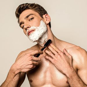 Maquinilla de afeitar de borde recto de peluquero profesional negro con 100 cuchillas de acero inoxidable 100 por ciento - Product Image 3