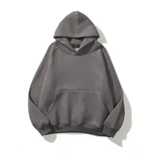 Sudadera con Capucha Extra Grande para Hombre, Color Sólido, Informal, de Algodón, Felpa Francesa, con Bolsillo Delantero, para Otoño 2027 - Product Image 2