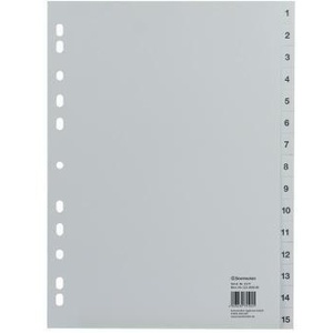 Soennecken DIN A4 1-15 Papel de Oficina Gris de Polipropileno - Product Image 1